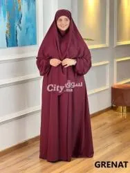 خمار بي قطعتين بي الوان مختلفه توب حريري - 6