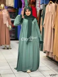 عباية فولار بي الوان مختلفه توب حريري - 3