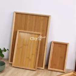 صينية تقديم خيزران فاخرة تصميم أنيق توصيل مجاني والدفع باستلام