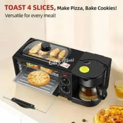 silver love 3-IN-1 BREAKFAST Maker  2800w😍   فرن الإفطار السريع 3 في 1 🍳🥞 - 4
