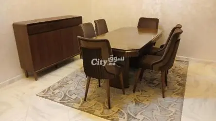 طاولة أكل مع خزانة جانبية - 4