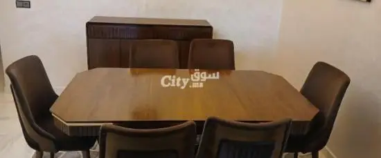 طاولة أكل مع خزانة جانبية - 5